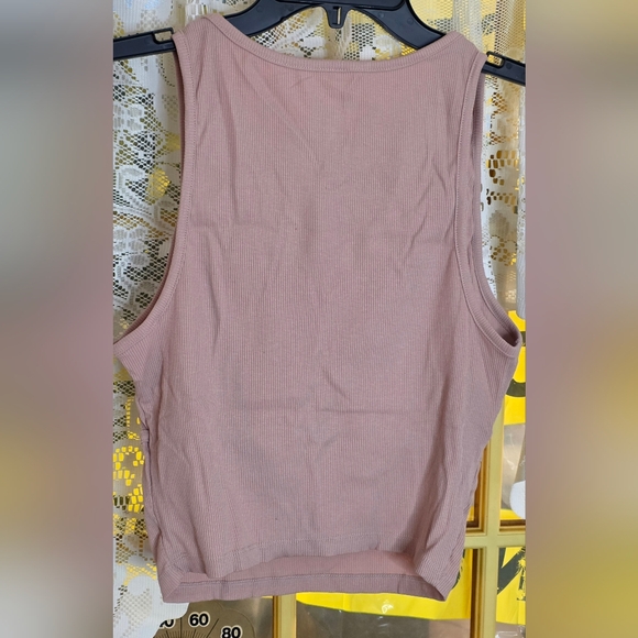 Source Unknown Mauve Ribbed Tank Top - Picture 2 of 3